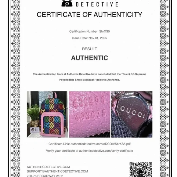 Gucci Colorful Logo Backpack with Pink Trim - Picture 2 of 9